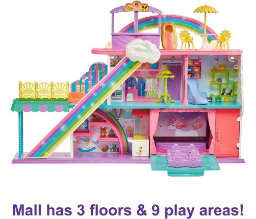 Mattel Polly Pocket Sweet Adventures Rainbow Mall HHX78 Spēļu komplekts