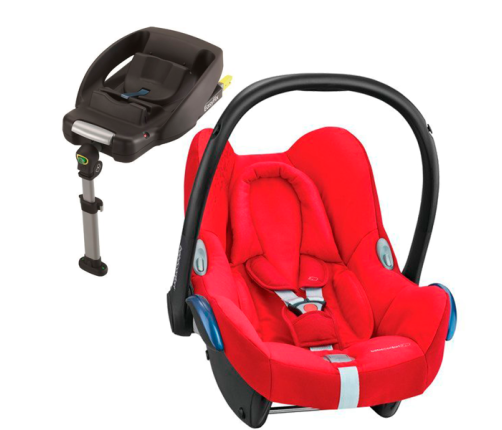 MAXI COSI CABRIOFIX Vivid Red Bērnu Autokrēsls 0-13 kg + Familyfix bāze