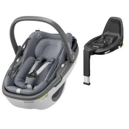 Maxi Cosi Coral Essential grey Bērnu Autokrēsls 0-13 kg + FamilyFix3 bāze