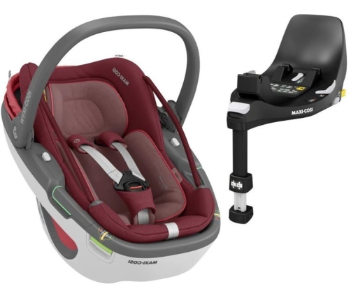 Maxi Cosi Coral 360 Essential red Bērnu Autokrēsls 0-13 kg + Familyfix 360 bāze