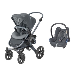 MAXI-COSI Nova 4 Essential Graphite Sporta Ratiņi + Cabriofix 0-13 kg