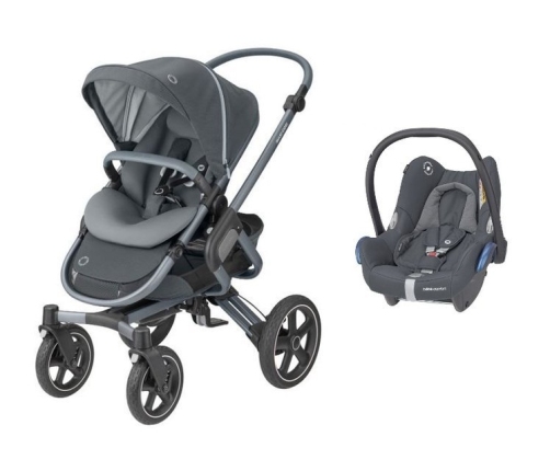 MAXI-COSI Nova 4 Essential Graphite Sporta Ratiņi + Cabriofix 0-13 kg