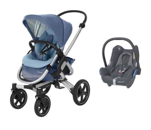 MAXI-COSI Nova 4 Frequency Blue Sporta Ratiņi + Cabriofix 0-13 kg