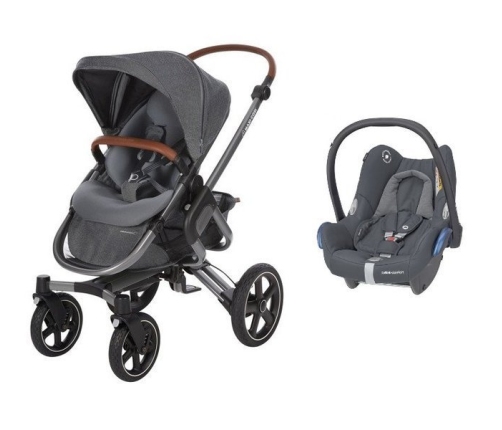 MAXI-COSI Nova 4 Sparkling Grey Прогулочная Коляска + Cabriofix 0-13 кг