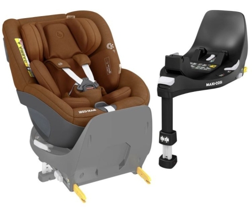 Maxi Cosi Pearl 360 Authentic cognac Детское автокресло 0-18 кг + Familyfix база