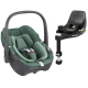 Maxi Cosi Pebble Essential green Bērnu Autokrēsls 0-13 kg + Familyfix 360 bāze
