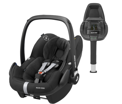 Maxi Cosi Pebble Pro Essential black Bērnu Autokrēsls 0-13 kg + Familyfix2 bāze