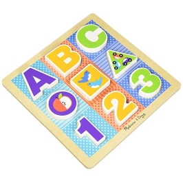 Melissa Doug Chunky Puzzle ABC Деревянный развивающий пазл для малышей