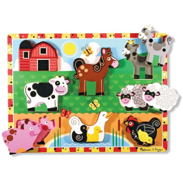 Melissa Doug Puzzles Farm Koka puzle mazuļiem