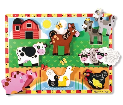 Melissa Doug Puzzles Farm Koka puzle mazuļiem