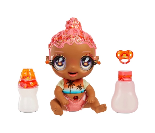 MGA LOL Glitter BABYZ Solana Sunburst Baby Doll Coral Pink Кукла