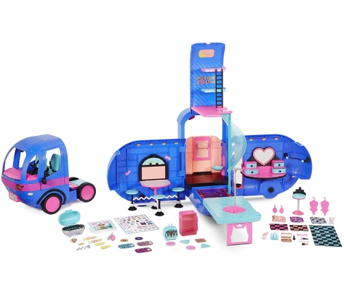 MGA LOL Surprise 4-in-1 Glamper Fashion Camper with 55+ Surprises (Electric Blue)