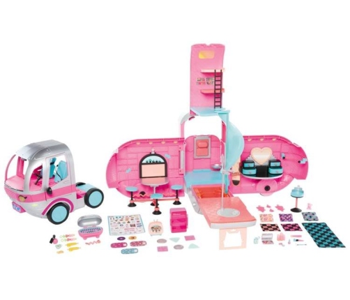 MGA LOL Surprise 4-in-1 Glamper Fashion Camper with 55+ Surprises (Silver)