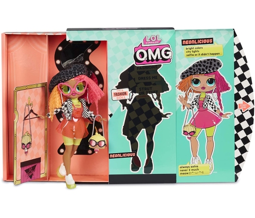MGA LOL SURPRISE O.M.G. Neonlicious Fashion Doll with 20 Surprises