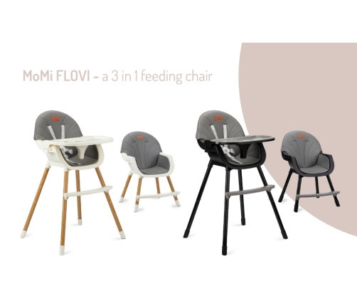 Momi Flovi Black 3in1 Детский стульчик для кормления