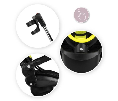 Momi Invidia 360 5in1 Black yellow Bērnu trīsritenis