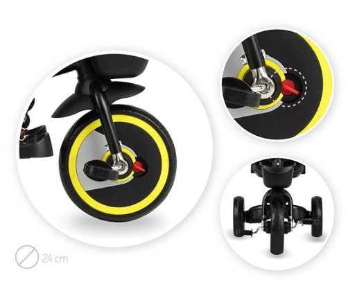 Momi Invidia 360 5in1 Black yellow Bērnu trīsritenis