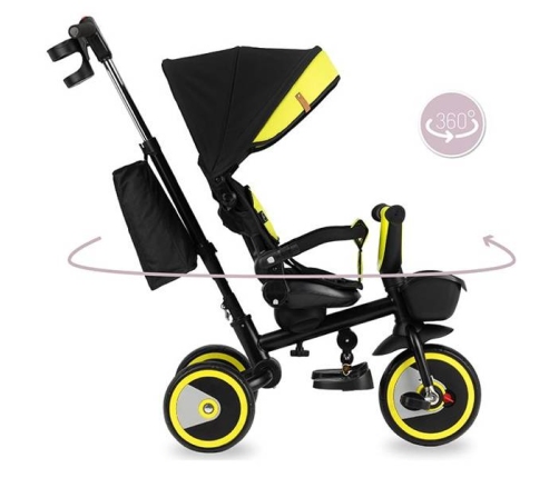 Momi Invidia 360 5in1 Black yellow Bērnu trīsritenis