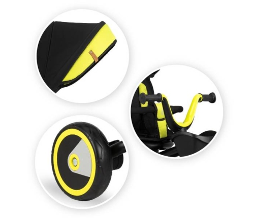 Momi Invidia 360 5in1 Black yellow Bērnu trīsritenis