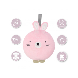 MoMi Lulu Pink Miega rotaļlieta ar rozā troksni Naktslampa