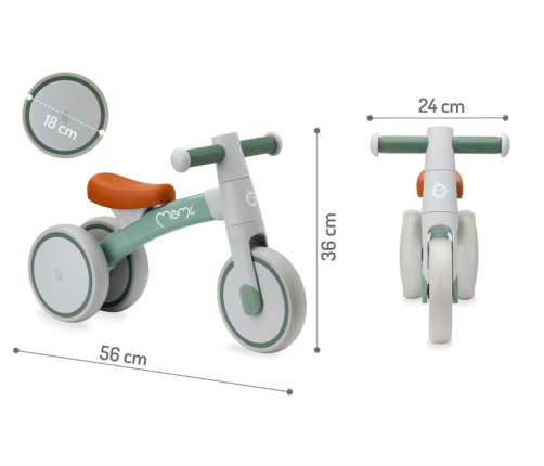 MoMi Tedi green Детский велосипед Беговел