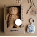 Moonie Organic HUMMING BEAR Mineral Grey 2in1 Nakts lampa Miega lācītis