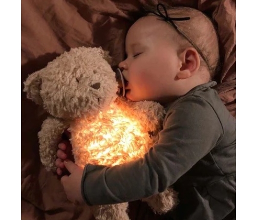 Moonie Organic HUMMING BEAR Sand 2in1 Nakts lampa Miega lācītis