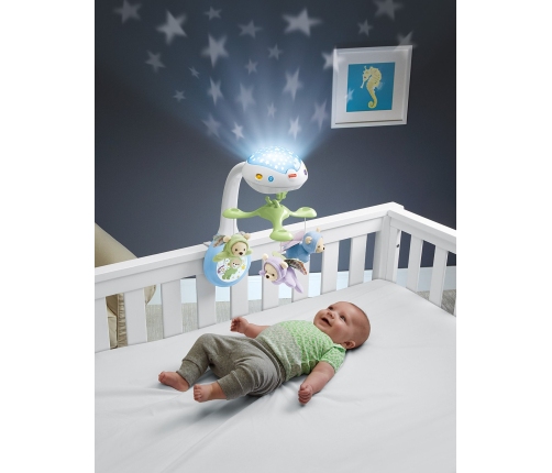 Muzikālais karuselis gultiņai Fisher Price Bears Dreams 3-in-1 Projection Mobile CDN41