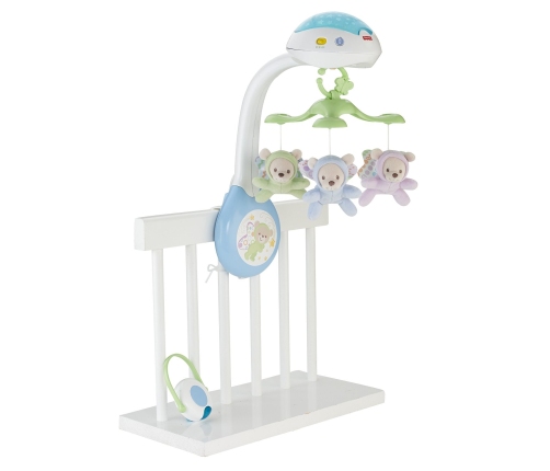 Muzikālais karuselis gultiņai Fisher Price Bears Dreams 3-in-1 Projection Mobile CDN41