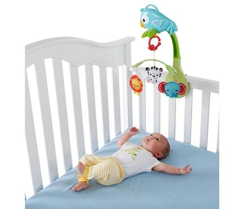 Muzikālais karuselis gultiņai Fisher Price Rainforest Friends 3-in-1 Musical Mobile CHR11