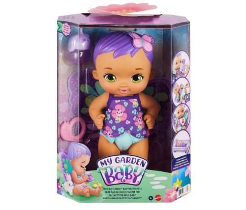 My Garden Baby Drink & Wet Butterfly Baby Purple Lelle GYP11