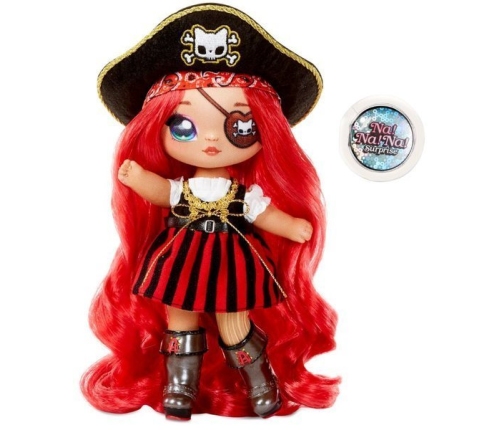 Na! Na! Na! Surprise 2-in-1 Fashion Doll Becky Buckaneer & Plush Pom with Confetti Sparkly Sequined