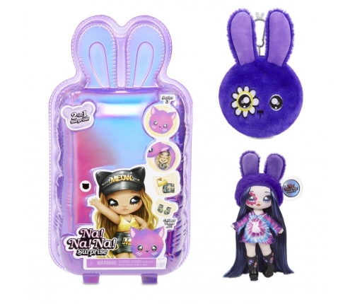 Na! Na! Na! Surprise 2-in-1 Fashion Doll & Plush Pom with Confetti Balloon Melanie Mod