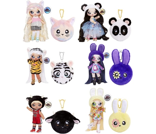 Na! Na! Na! Surprise 2-in-1 Fashion Doll & Plush Pom with Confetti Balloon Melanie Mod