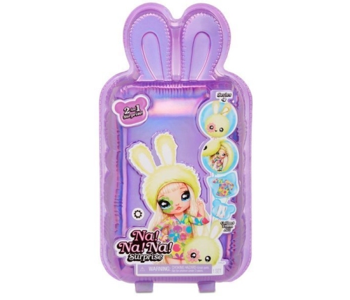 Na! Na! Na! Surprise 2-in-1 Fashion Doll & Plush Pom with Confetti Balloon Paula Purrfect