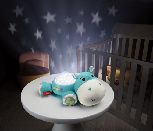 Ночник Успокаивающий со светом и звуками Fisher Price Cuddle Projection Soother Hippo CGN86