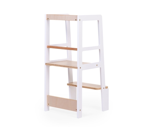 Pakāpiens - paliktnis Childhome Learning Tower White Natural