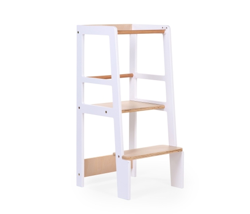 Pakāpiens - paliktnis Childhome Learning Tower White Natural