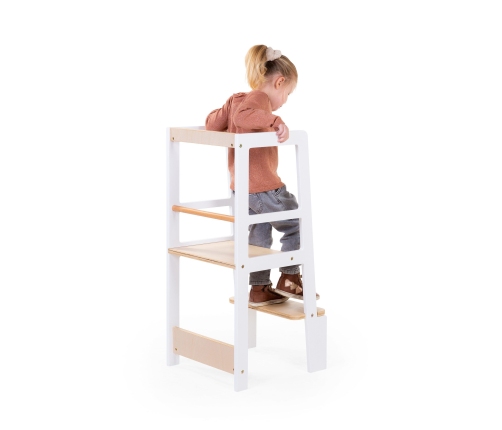 Подставка - Ступенька Childhome Learning Tower White Natural