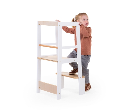 Подставка - Ступенька Childhome Learning Tower White Natural