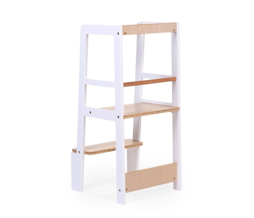 Pakāpiens - paliktnis Childhome Learning Tower White Natural