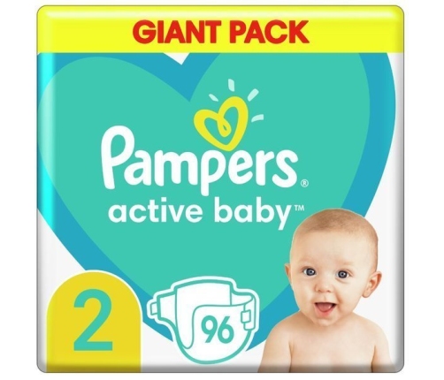 Pampers Active Baby autiņbiksītes 2. izmērs 96 gab.