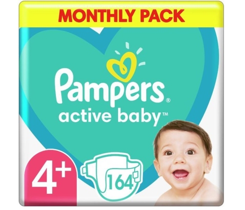 Pampers Active Baby autiņbiksītes 4+ izmērs 164 gab.