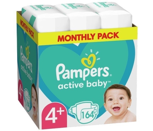 Pampers Active Baby autiņbiksītes 4+ izmērs 164 gab.