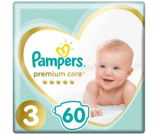 Pampers Premium Care autiņbiksītes 3. izmērs 60 gab.