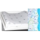 Пеленальная поверхность с твёрдым дном TROLL Teddy Blue Changing pad with wooden base