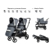 Peg Perego Duette Piroet Seggliolino Pop up City Grey PACK-000004-000000 Прогулочная Коляска для двойни