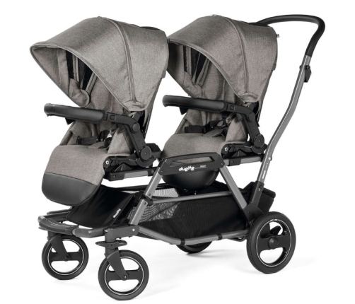 Peg Perego Duette Piroet Seggliolino Pop up City Grey PACK-000004-000000 Dvīņu pastaigu Ratiņi