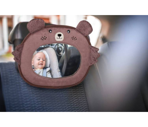 Petite&Mars Back Zoo Bear Atpakaļskata bērnu auto spogulis