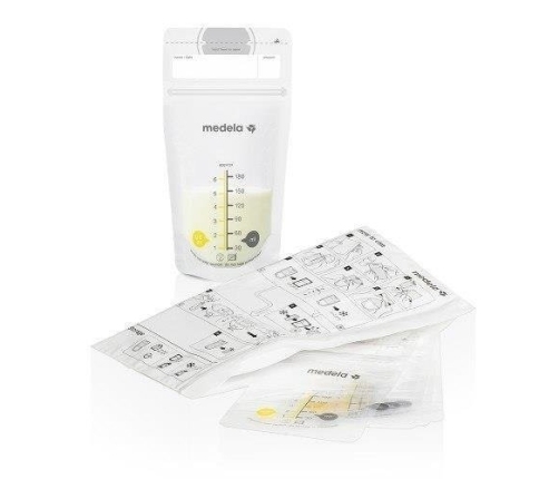 Piena uzglabāšanas maisiņi Medela Food Bags Pump & Save 180 ml 25 gab.